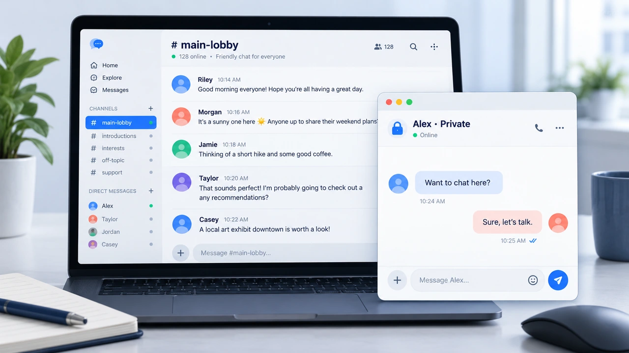 Private sex chat rooms — a one-to-one chat window opened from a public room